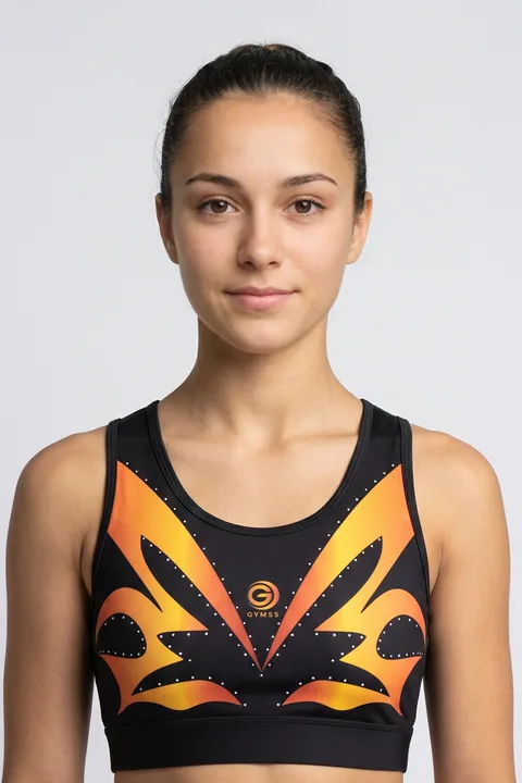 GYMSS Sırtı Oyuk Crop, artistik cimnastik, kadın, ART-CROP-011